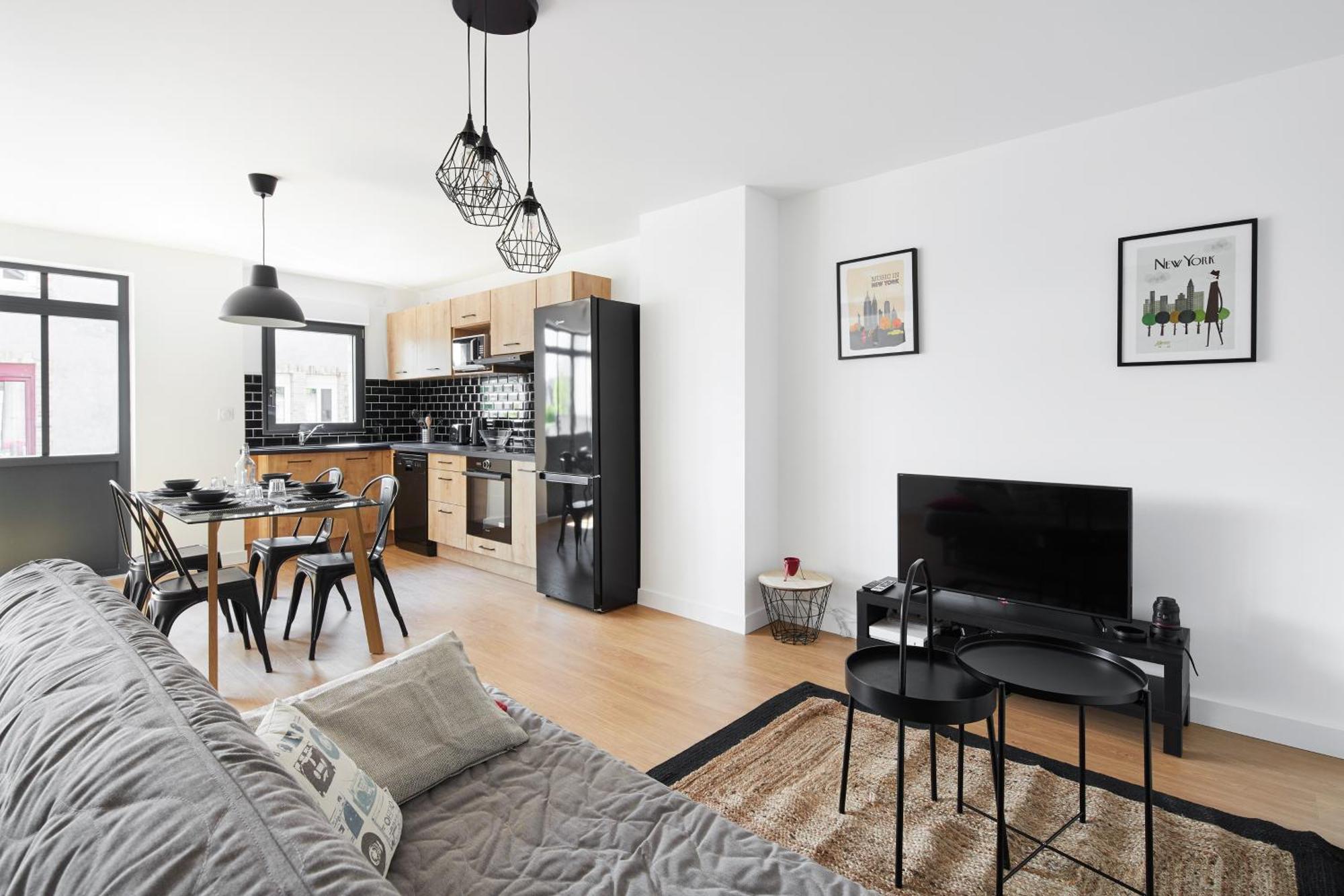 Апартаменти New-York New-York : Fibre Wifi/Linge/Parking Шатобріан Екстер'єр фото